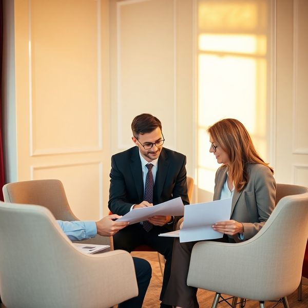 Scenă de întâlnire în sala de conferință a ConsultBenchmark